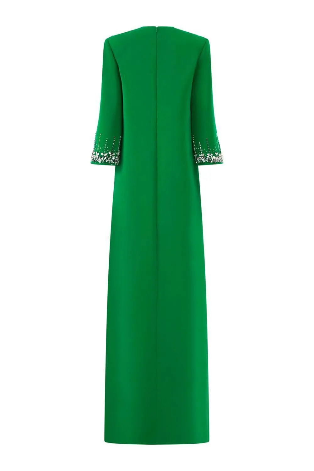 Wayfarer Straight Round Neck Velvet Floor Length Dress