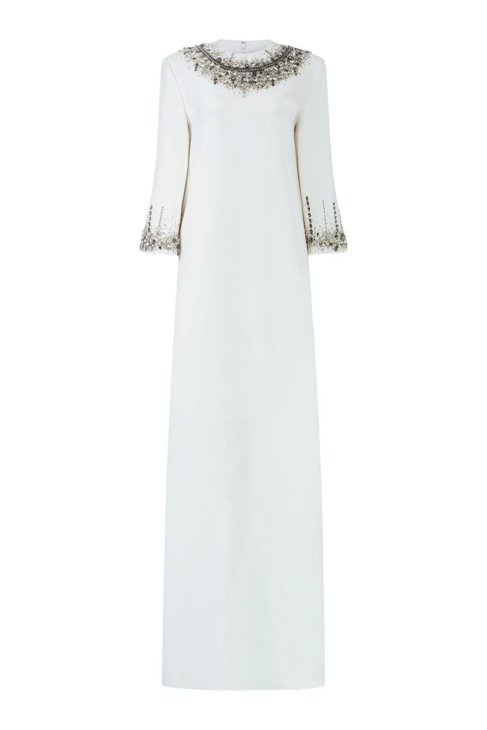 Wayfarer Straight Round Neck Velvet Floor Length Dress