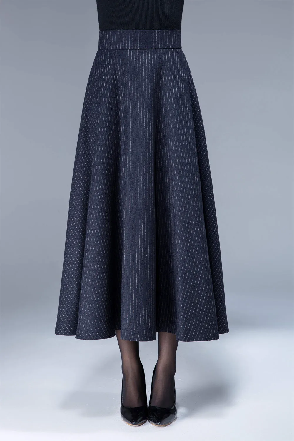 wool skirt, winter skirt, blue skirt, warm skirt, winter skirt, maxi skirt 1808