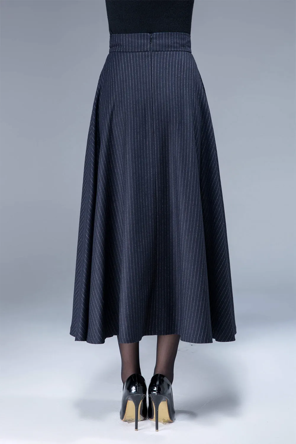 wool skirt, winter skirt, blue skirt, warm skirt, winter skirt, maxi skirt 1808